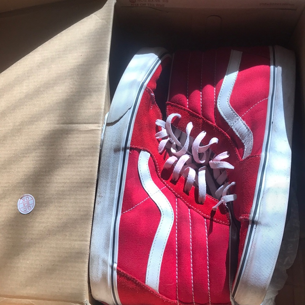 Red high top vans